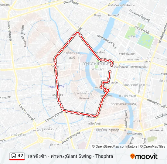 42 Bus Line Map