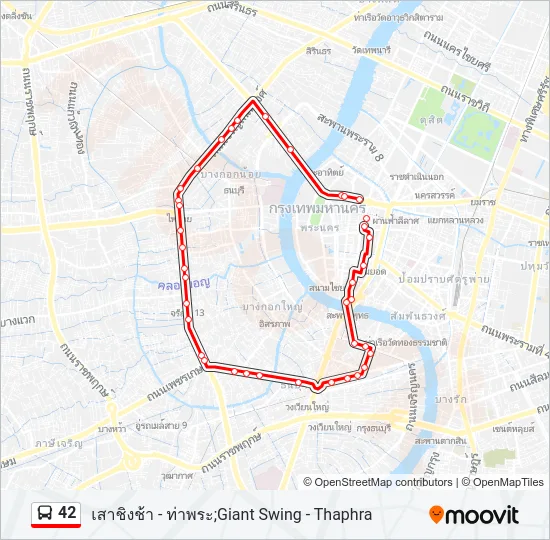 42 Bus Line Map