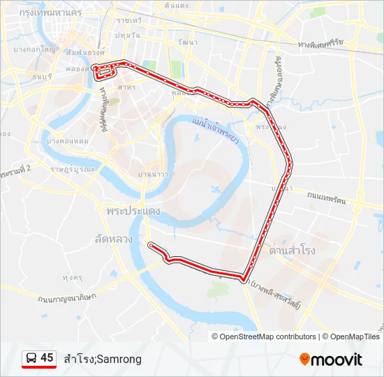 45 Bus Line Map