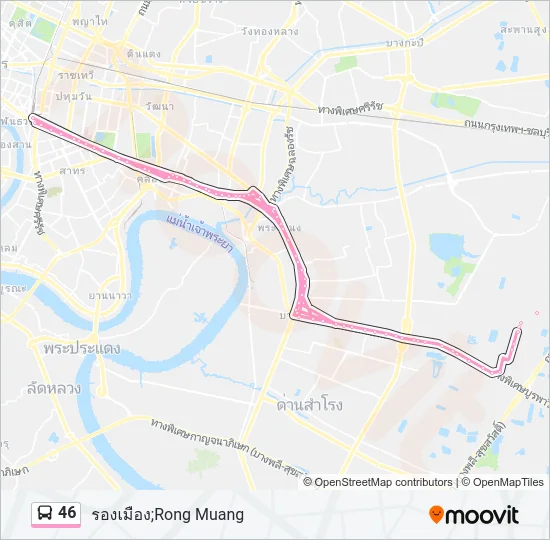 46 Bus Line Map
