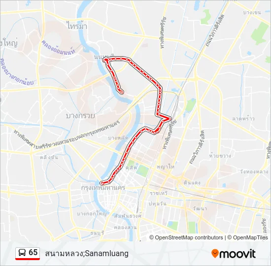 65 Bus Line Map