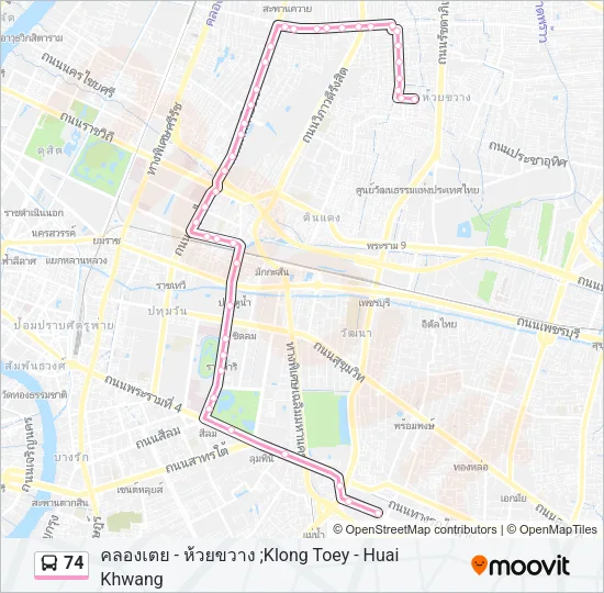 74 Bus Line Map