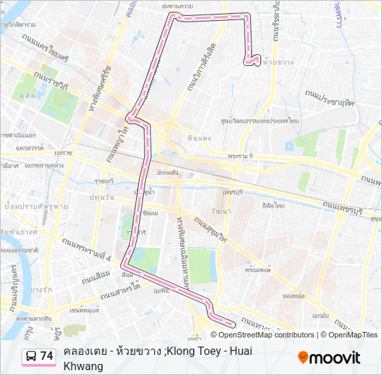 74 Bus Line Map