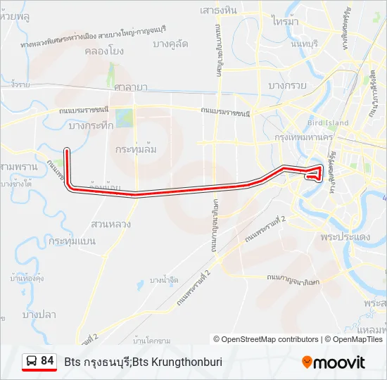 84 Bus Line Map