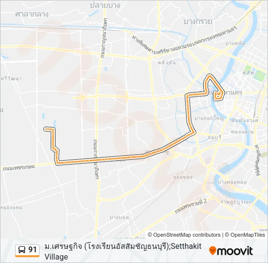91 Bus Line Map