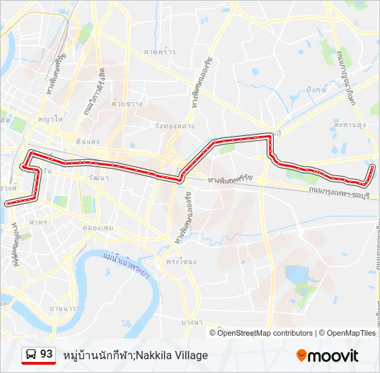93 Bus Line Map