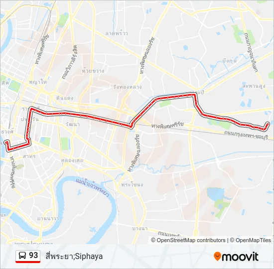 93 Bus Line Map