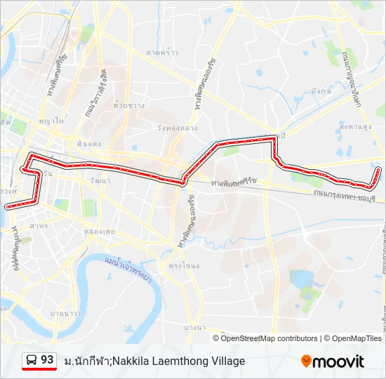 93 Bus Line Map