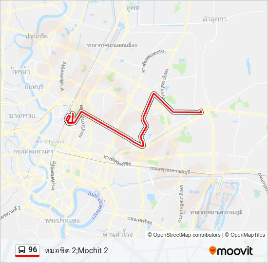 96 Bus Line Map