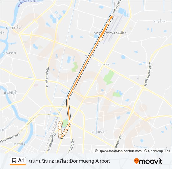 A1 รถบัส แผนที่สายรถ