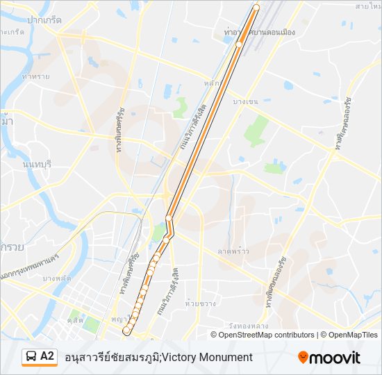 A2 รถบัส แผนที่สายรถ