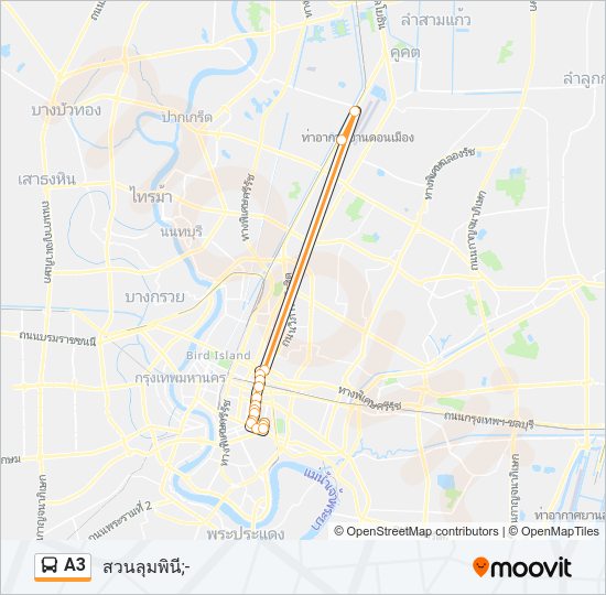 A3 รถบัส แผนที่สายรถ