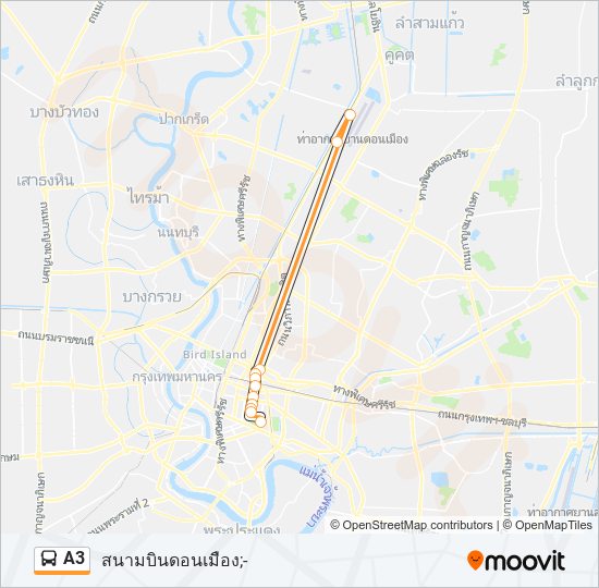 a3 Route: Schedules, Stops & Maps - สนามบินดอนเมือง;- (Updated)