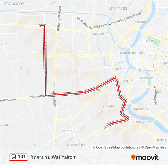 101 Bus Line Map