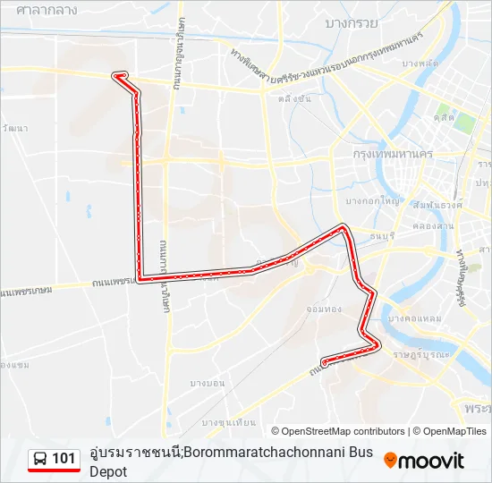 101 Bus Line Map