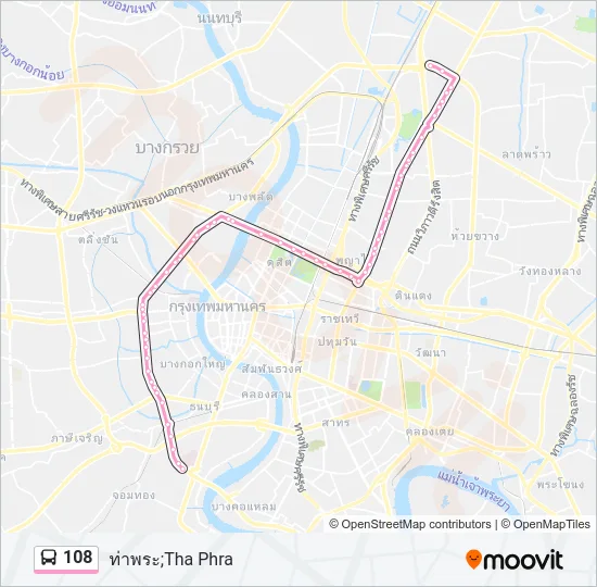 108 Bus Line Map