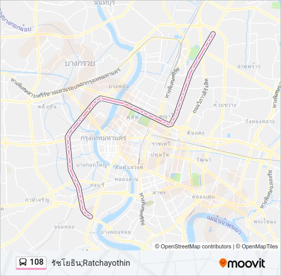 108 รถบัส แผนที่สายรถ