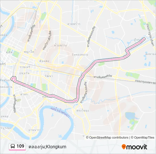 109 Bus Line Map