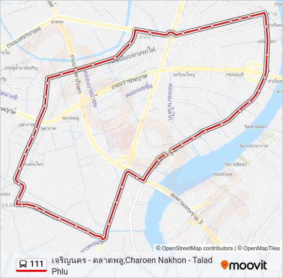 111 รถบัส แผนที่สายรถ