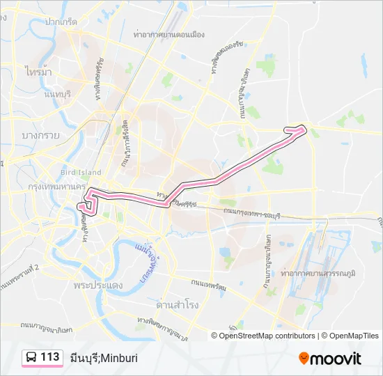 113 Bus Line Map