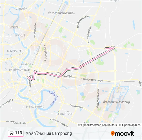 113 Bus Line Map
