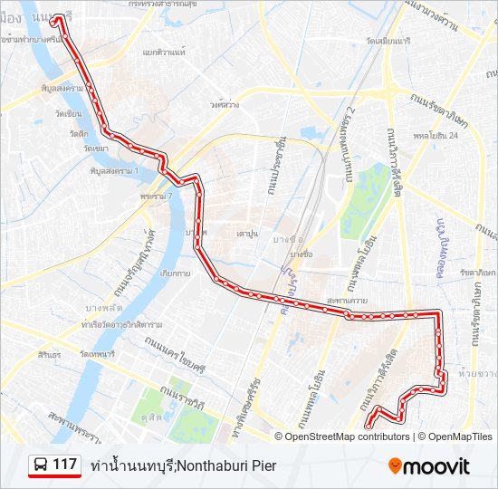 117 Route: Schedules, Stops & Maps - ท่าน้ำนนทบุรี;Nonthaburi Pier ...
