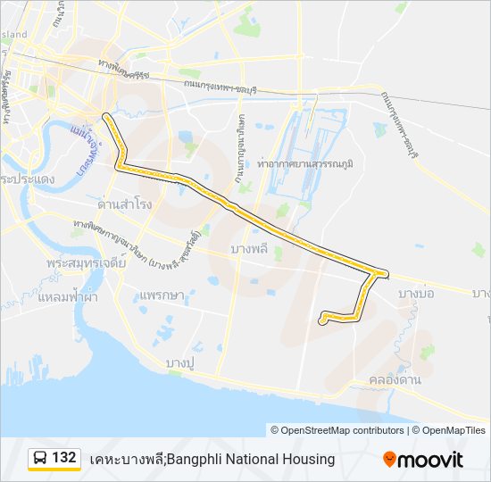 132 รถบัส แผนที่สายรถ