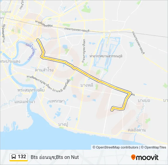 132 Bus Line Map