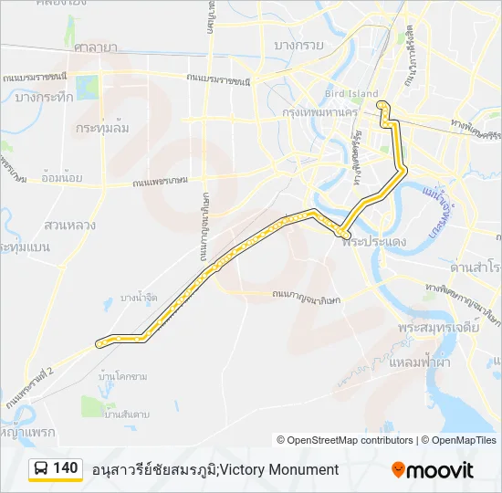 140 Bus Line Map