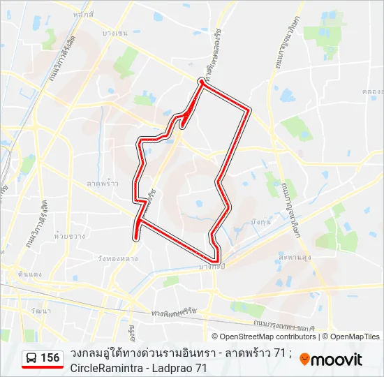 156 Bus Line Map