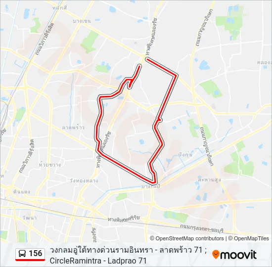 156 Bus Line Map