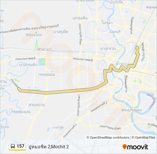 157 รถบัส แผนที่สายรถ