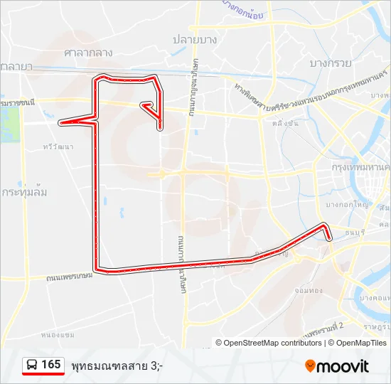 165 Bus Line Map