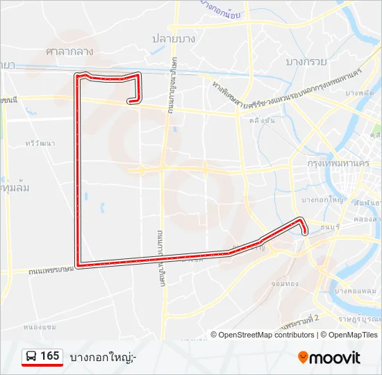 165 Bus Line Map