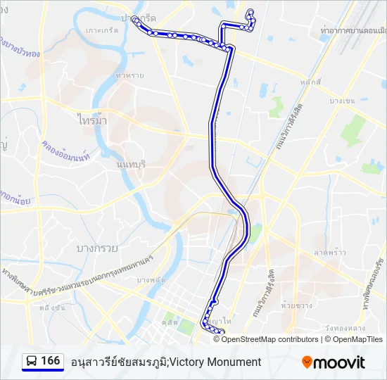 166 Bus Line Map