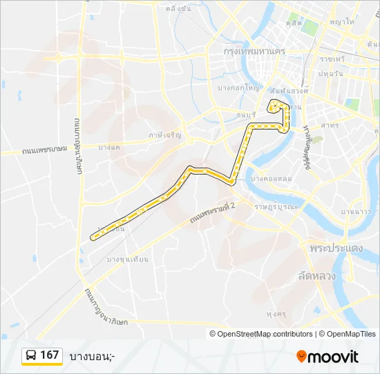 167 Bus Line Map