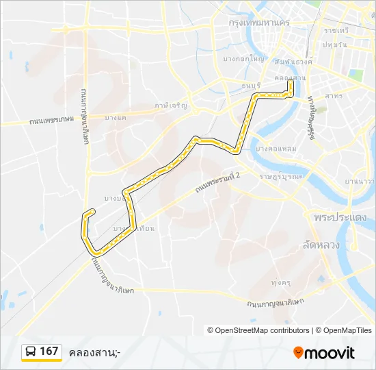 167 Bus Line Map
