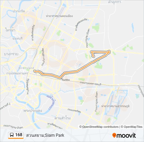 168 bus Line Map