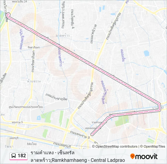 182 Bus Line Map