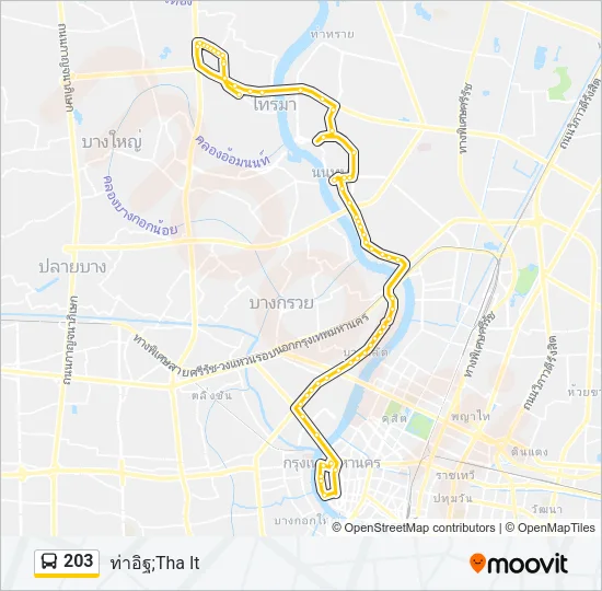 203 Bus Line Map