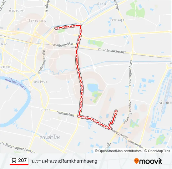 207 Bus Line Map