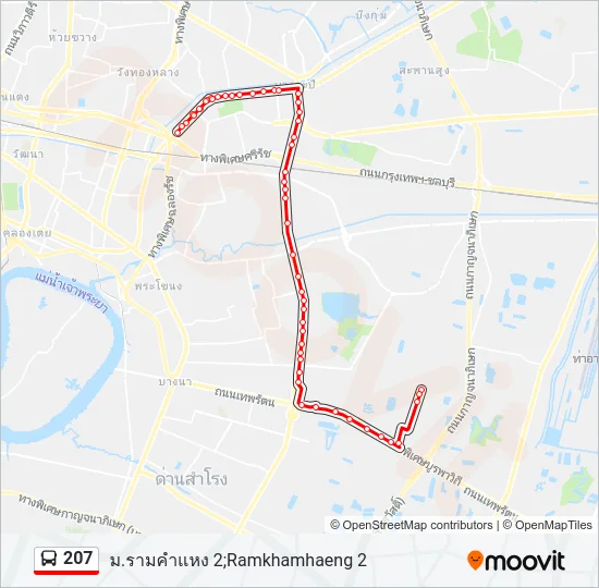 207 Bus Line Map