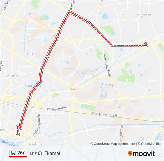 26ก รถบัส แผนที่สายรถ