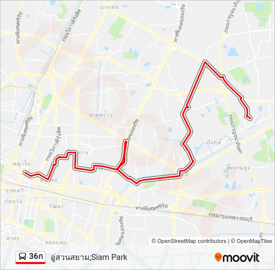 36ก Bus Line Map