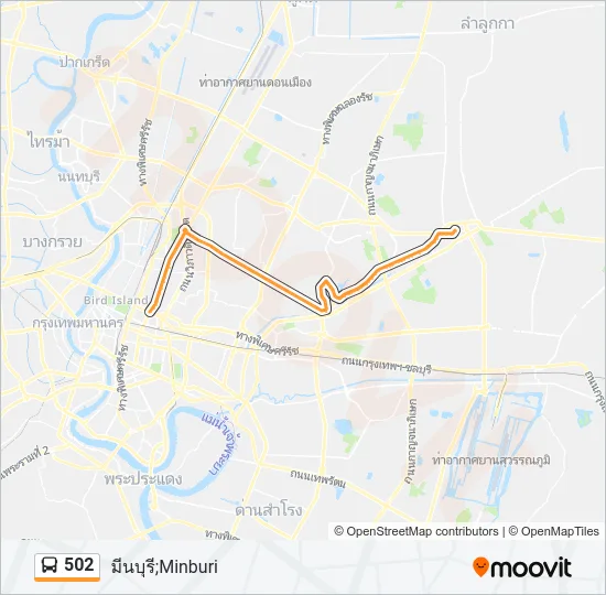 502 Bus Line Map