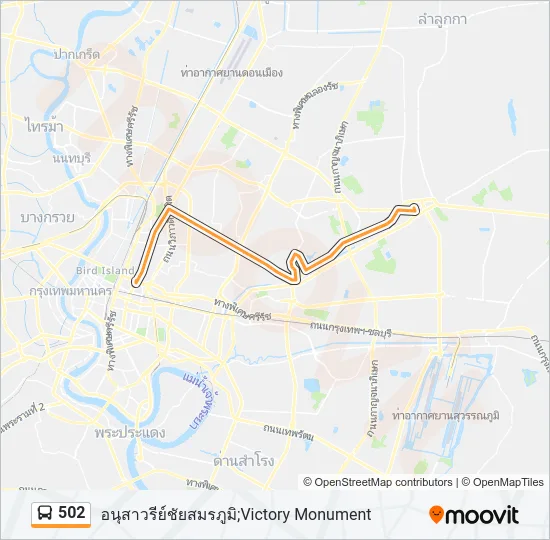 502 Bus Line Map