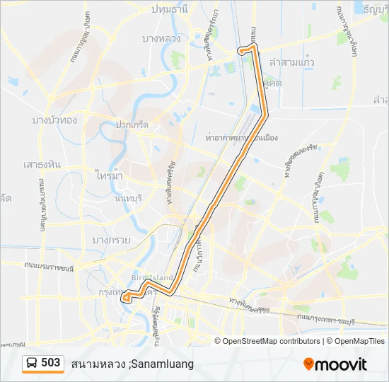 503 Bus Line Map