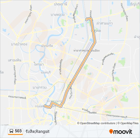 503 รถบัส แผนที่สายรถ