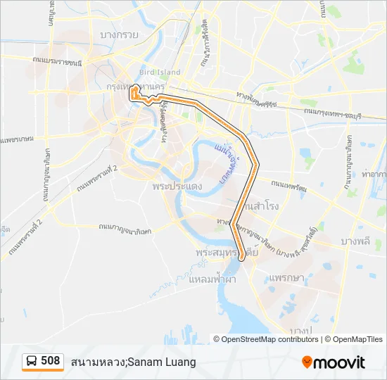508 Bus Line Map