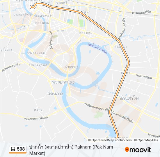 508 รถบัส แผนที่สายรถ